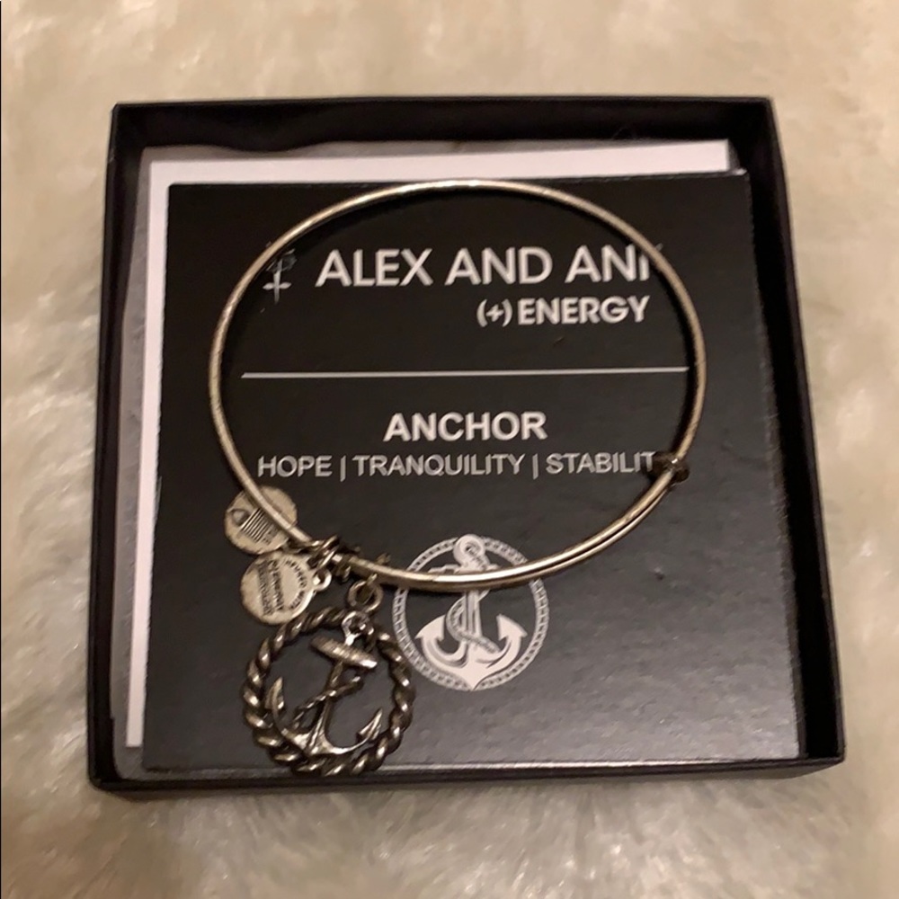 S O L D Alex and Ani silver anchor bracelet ⚓️